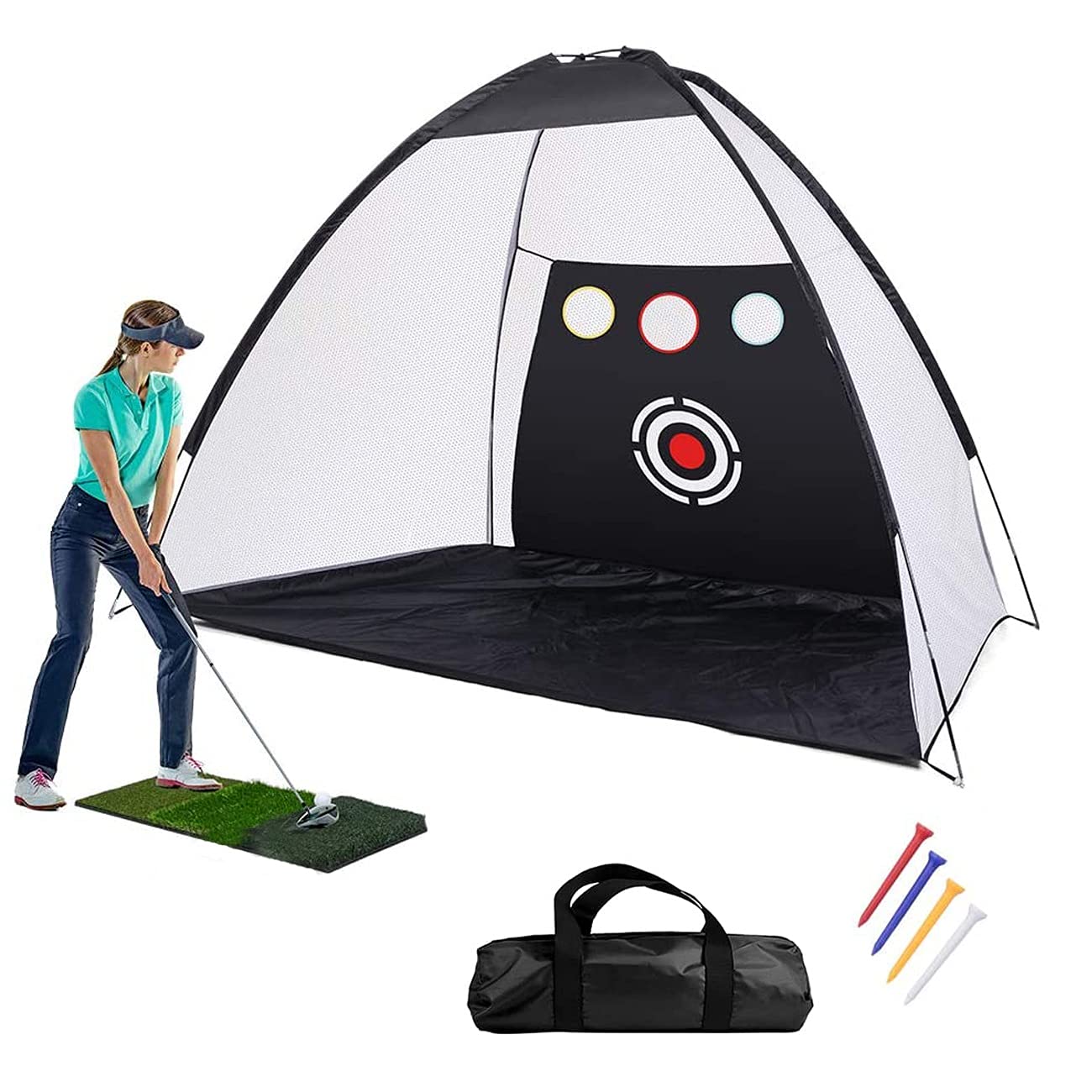 Rete da Golf per Allenamento - Pieghevole e Facile da Trasportare per Bambini e Adulti - per Guida in Cortile Indoor e Outdoor