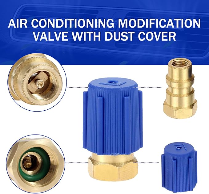 Kit de Válvula de Retrofitting para A/C, Conversión R12 a R134a, Universal miniatura 4