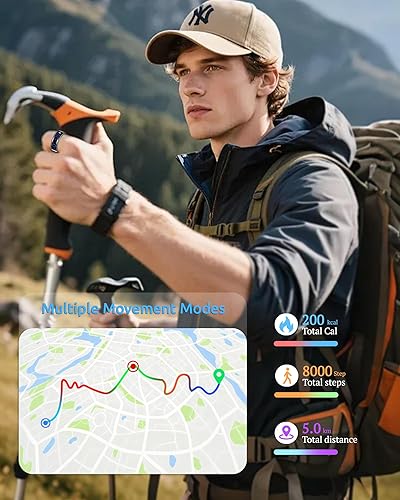 Miniatura 5 de Anillo inteligente para mujeres y hombres (negro, n. 8)