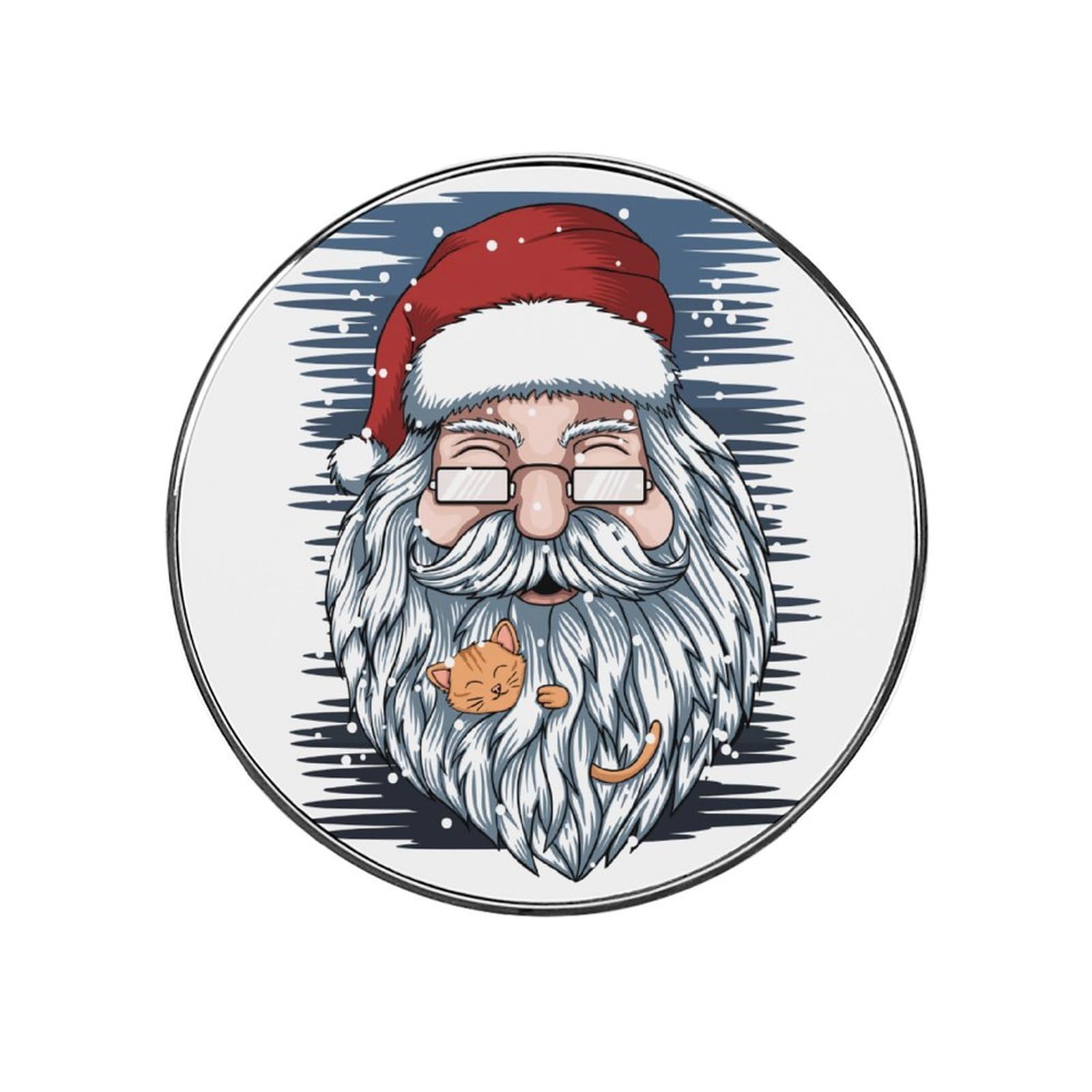 Santa And Kittens Refrigerator Magnet Decorative Locker Magnet For Kitchen And Office Home Décor