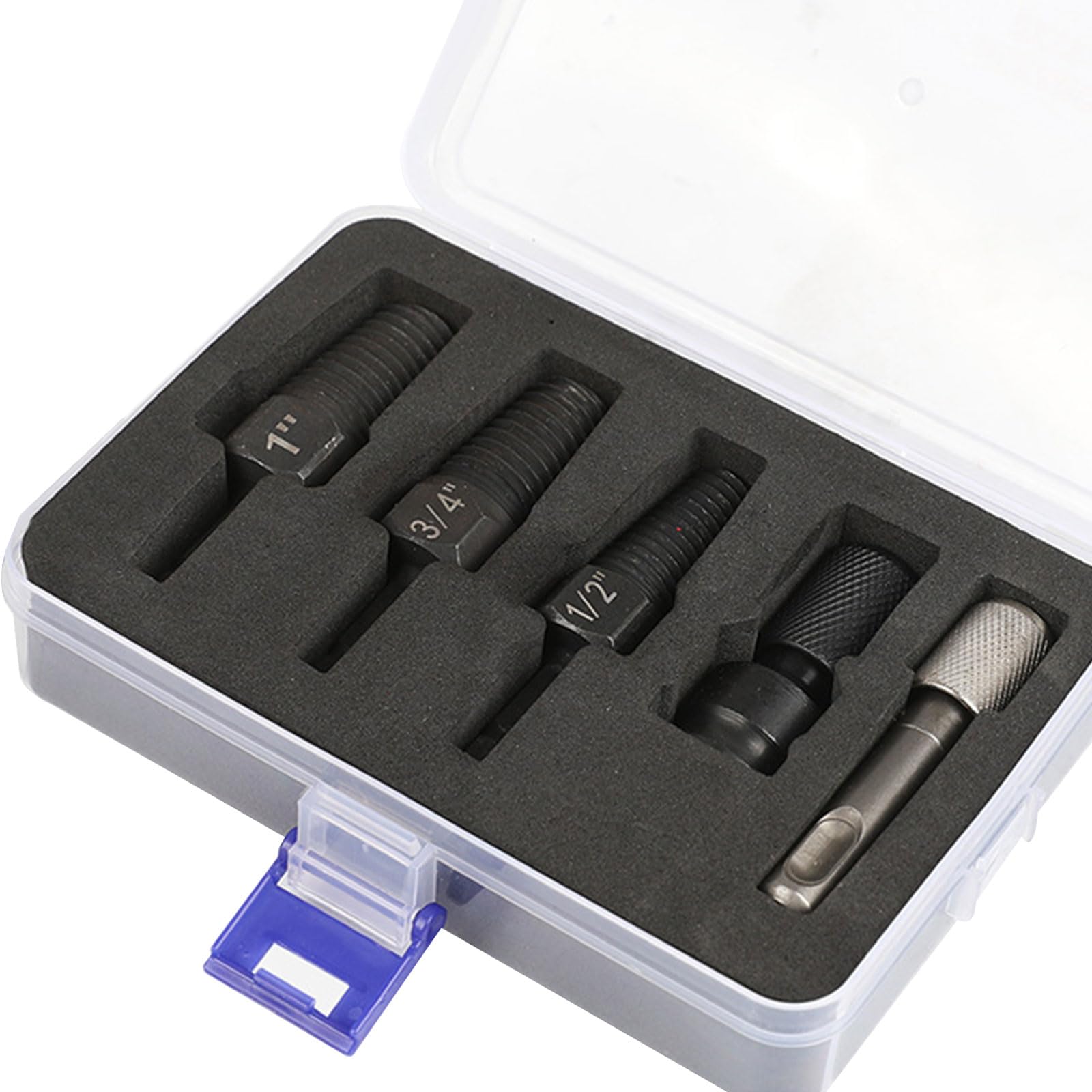 1set / 5pcs Strength Steel Break Screw Extractor Universally Tool for Drill Compatible Fastener Screw Removers 1 / 2inch 3 / 4in Carbon Steel Extractor Set