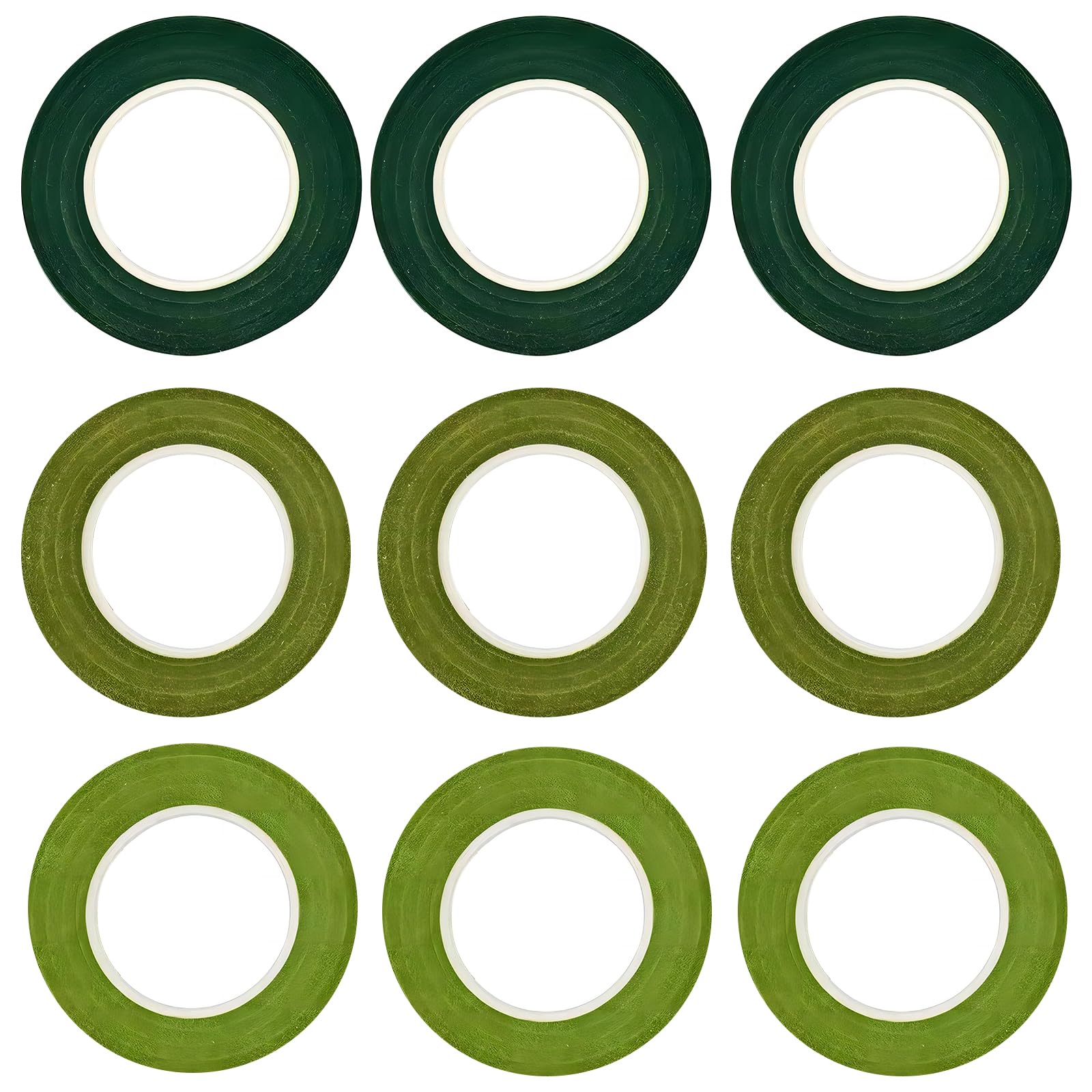 Skyzone Florist Tape,12 Rolls 1/2 Inch Floral Tape Green Flower Tape Adhesive Stem Wrap Tape for Bouquet Flowers Wrapping and Crafts Making (3 Colors, 30 Yard/Roll)