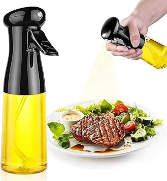 DEVAR Oil Spray Bottle for Cooking and Salad – Handheld Trigger Dispenser with Transparent Container (OIL SPRAYER 210 ML)
