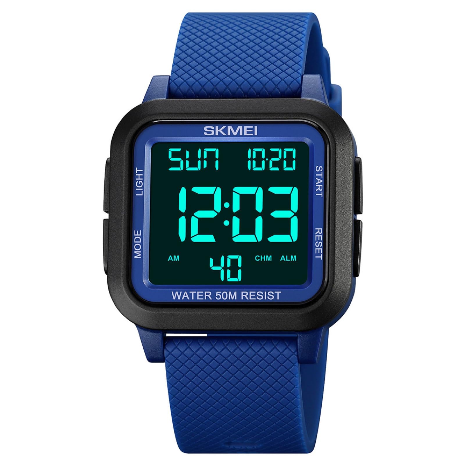 SKMEI Men's Military Digital Sports Watch Ultra-Thin Waterproof Wrist Watches for Men with Stopwatch Countdown Timer Alarm Function Dual Time LED Back Light