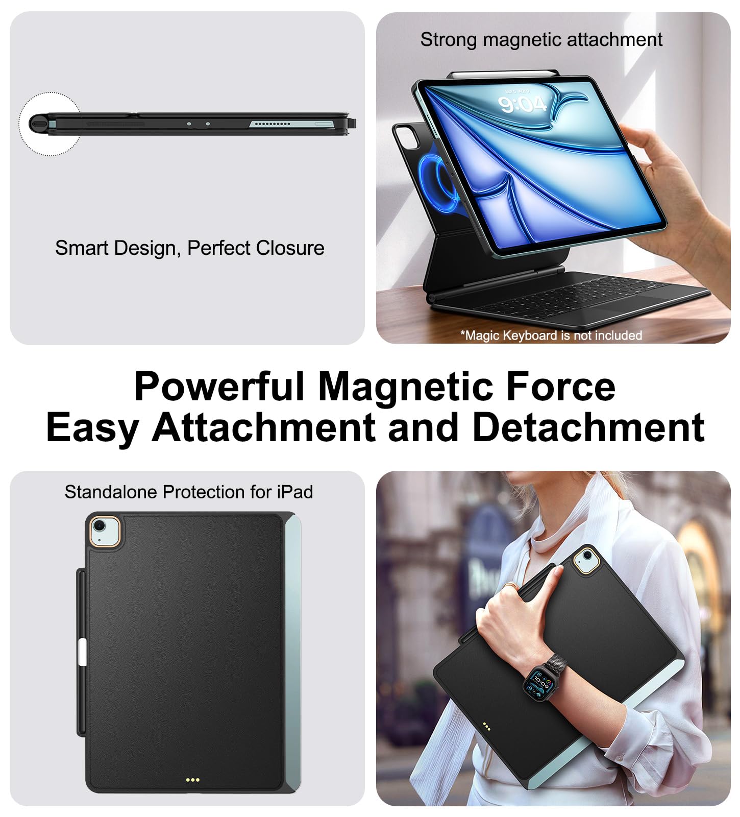 Amazon.com: Magic-Keyboard Compatible Case for iPad Air-13 - Cases 