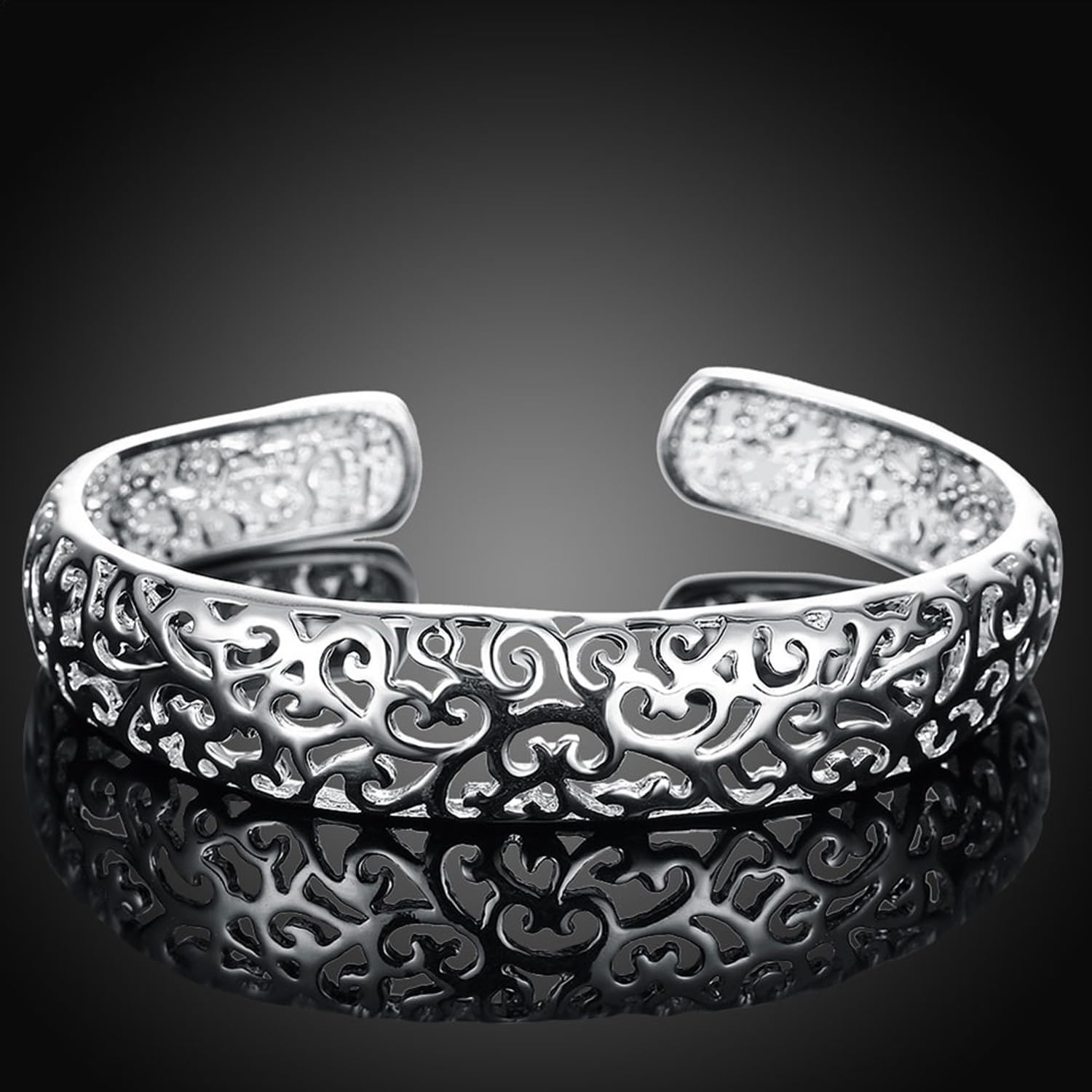 Women's Silver Bracelets Handmade Bracelets 925 Sterling Silver Bangle Bracelet Stackable Bangles for Women - Image 3