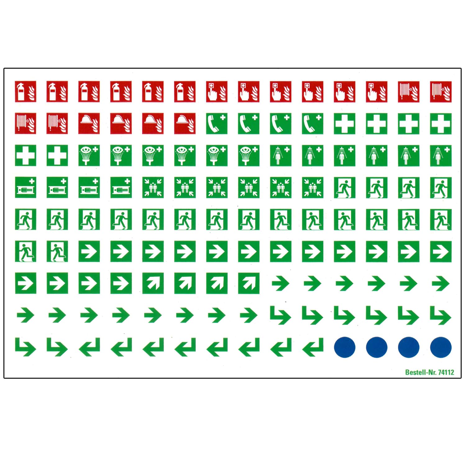 LEMAX® Flucht- und Rettungsplan Set,Individuell anpassbar, nach DIN ISO 23601, mit Minisymbolen DIN EN ISO 7010, Kunststoff, 420x297mm