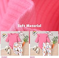 Vista 5 de Aalizzwell Conjunto de mameluco acanalado para bebé recién nacido prematuro para otoño e invierno