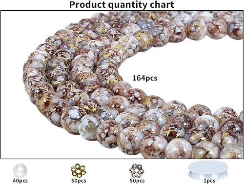 Miniatura 35 de Pamir Tong 1500 cuentas redondas de vidrio de 0.236 pulgadas a granel, cuentas de jade imitativo, cuentas sueltas para hacer joyas, aretes, collares