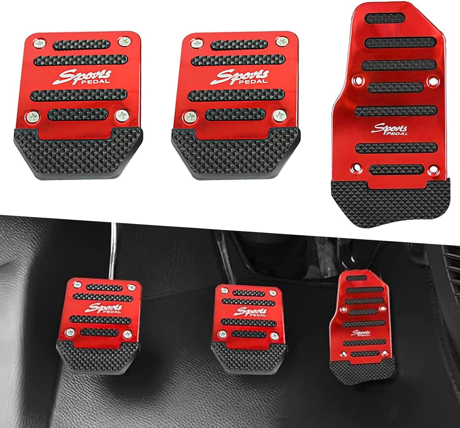 UGSHY 3 PCS Aluminum Auto Manual Transmission Brake Pad