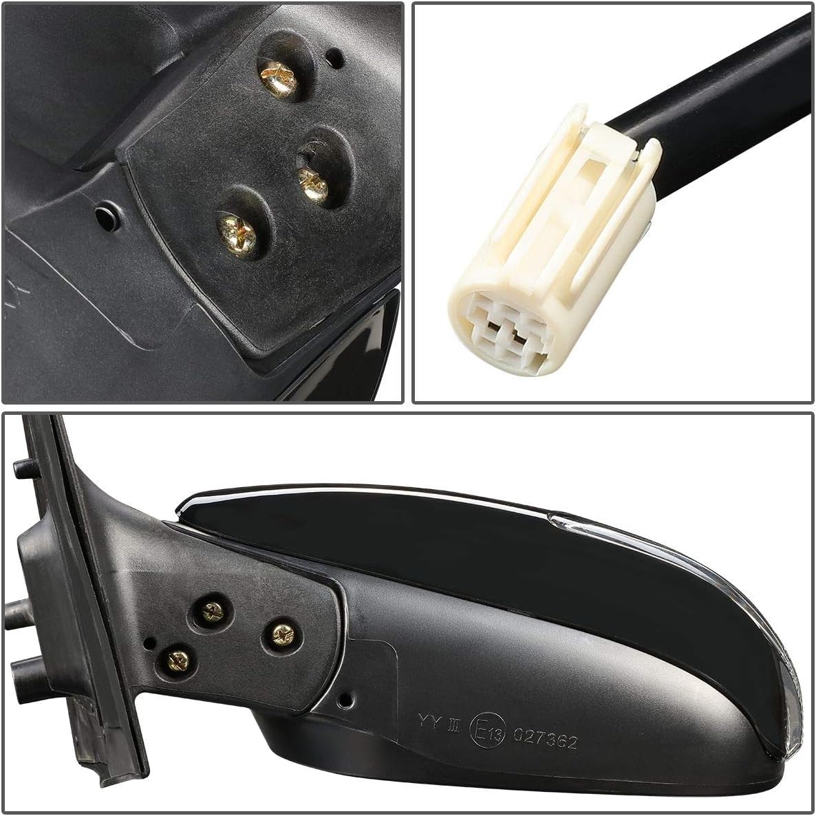 Auto Dynasty SC1320104 OE Style Powered and Turn Signal Driver/Left Side View Door Mirror Compatible with Scion xD 08-14