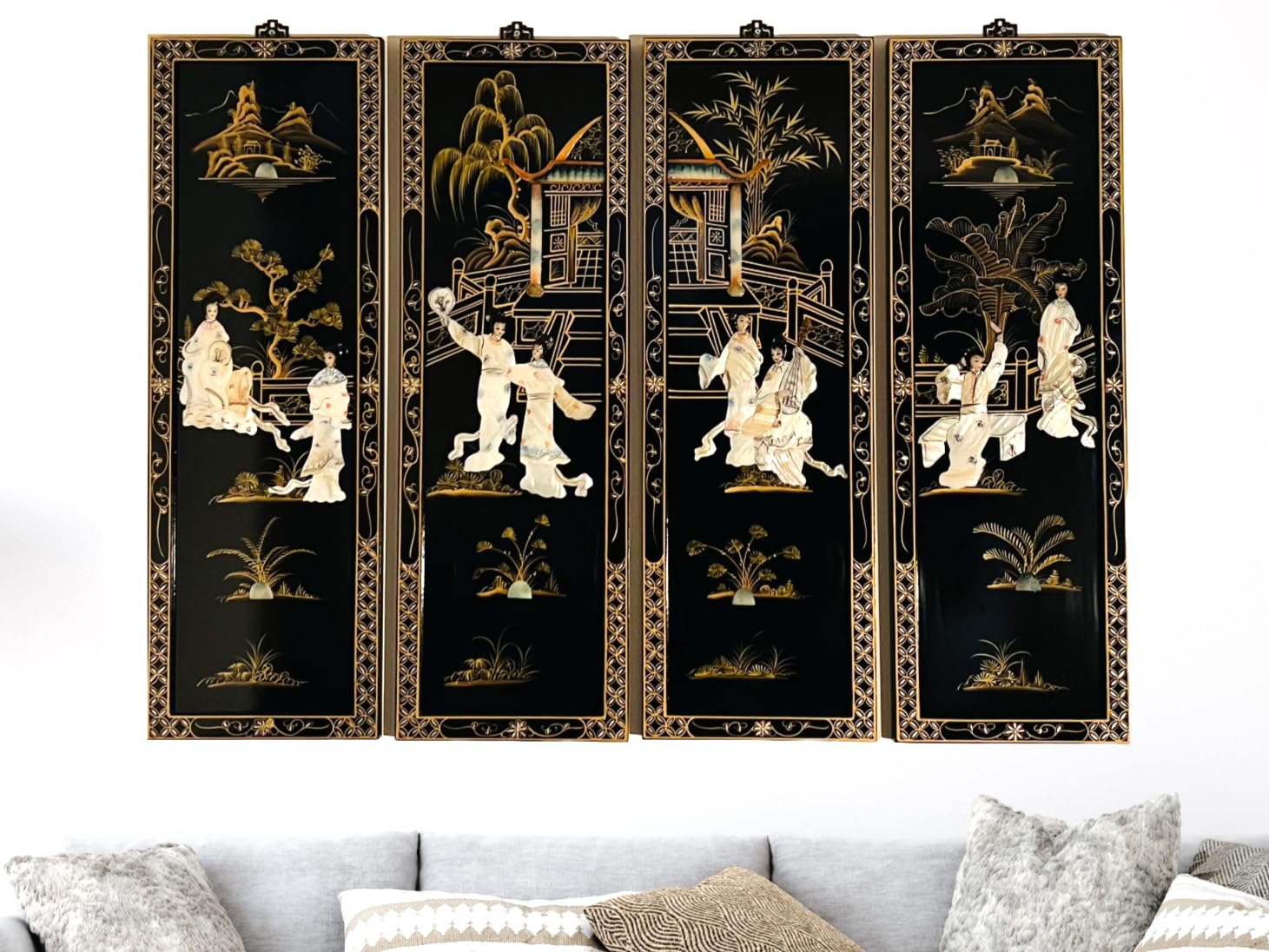 China Warehouse Direct Chinese Oriental Wall Hangings Pictures Plaques Oriental Wall Art Furniture