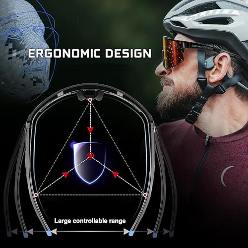Miniatura 4 de BETTA Gafas de sol polarizadas para hombres y mujeres con 4 lentes intercambiables MTB protección UV, correr, pesca