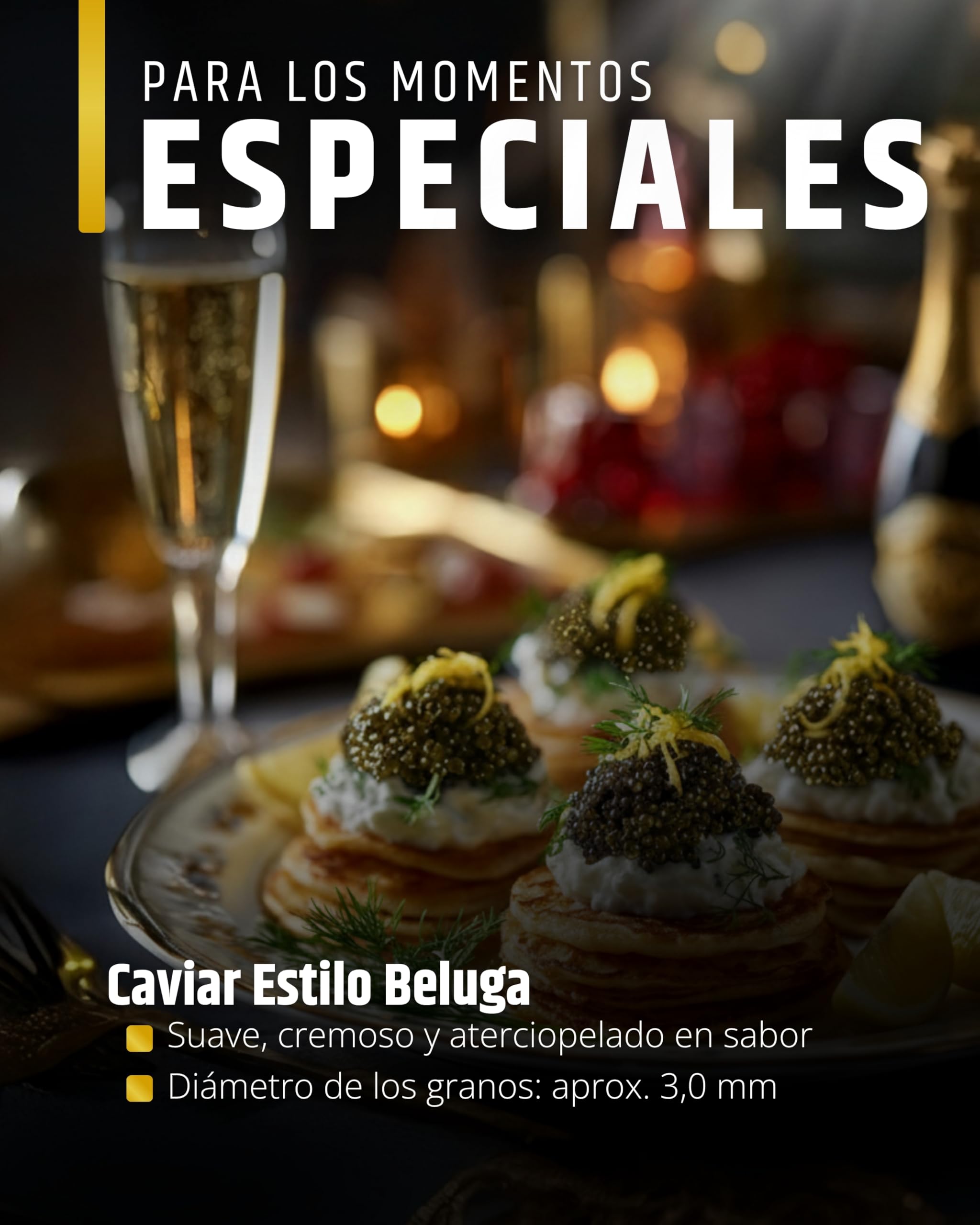 Sepehr Dad Amur Beluga Sturgeon Caviar Premier | cría NC | 125 gramos
