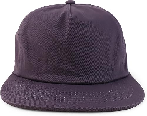 Miniatura 2 de Trendy Apparel Shop Gorra de béisbol lisa sin estructurar de 5 paneles con respaldo plano