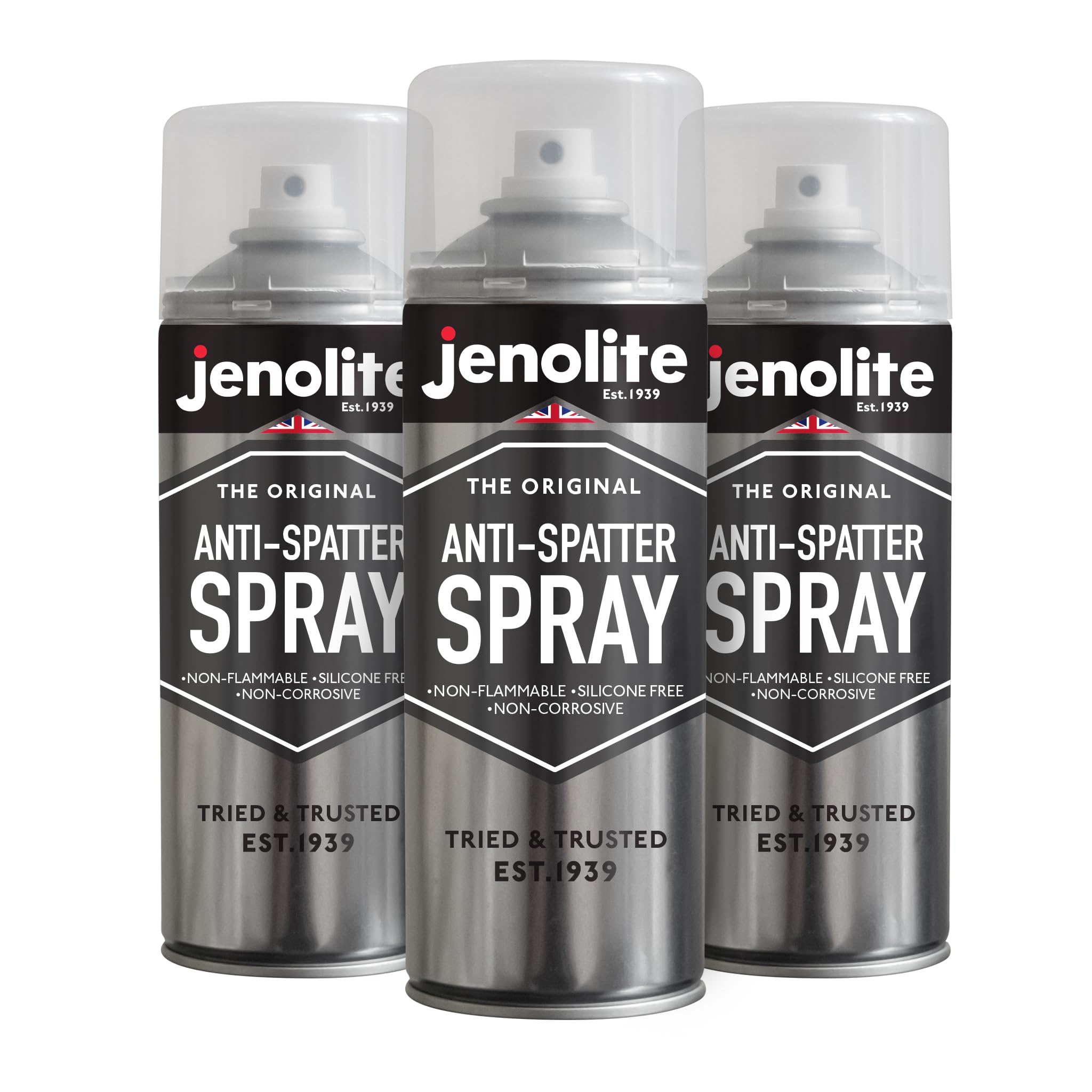 JENOLITE Welders Anti-Spatter Spray Aerosol | Non-Flammable | 3x500ml | Surface Protection - Prevents Adhesion of Welding Spatter | Silicone Free & Non-Corrosive