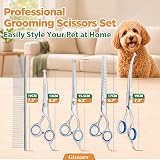 Gimars 6-in-1 Tosatrice Silenziosa per Cani Professionale, Rasoio per Cani 7000 RPM, Kit Toelettatura Animale Domestico Senza Fili, Tosatore Elettrica per Gatti Pelo Lungo Ricaricabile USB, Oro - 2