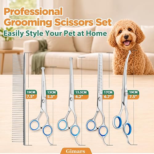 Gimars 6-in-1 Tosatrice Silenziosa per Cani Professionale, Rasoio per Cani 7000 RPM, Kit Toelettatura Animale Domestico Senza Fili, Tosatore Elettrica per Gatti Pelo Lungo Ricaricabile USB, Oro - 2
