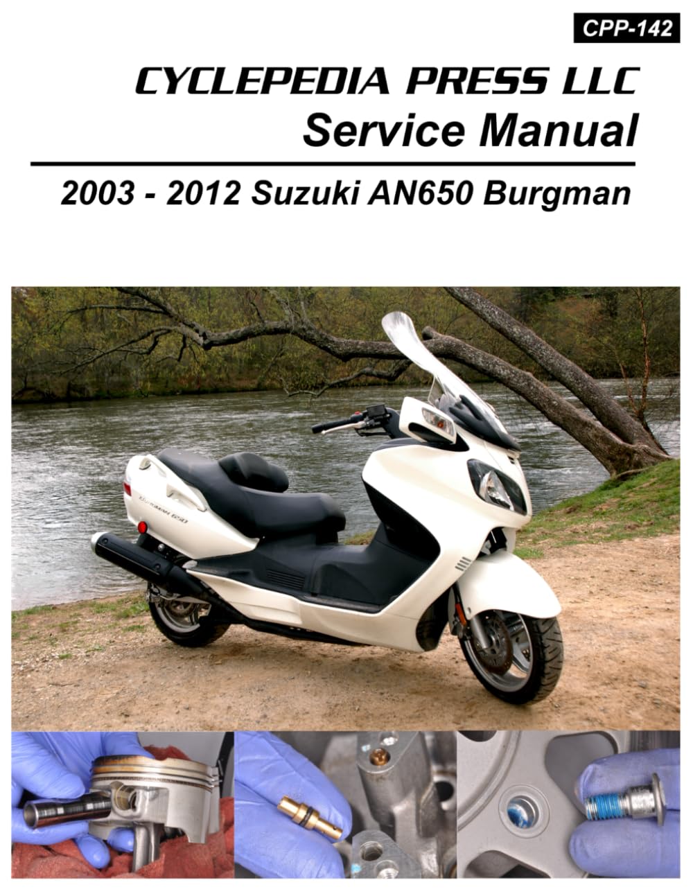 2003-2012 Suzuki AN650 Burgman Cyclepedia Printed Scooter Service Manual