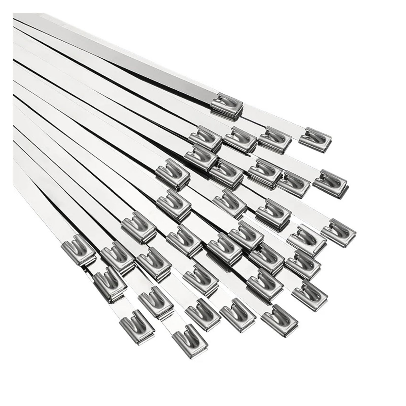 Fascetta con cerniera autobloccante in acciaio inossidabile 316, fascette per cavi da 100 pezzi da 4,6 mm/7,9 mm, 100-1000 mm per fascetta sigillante per involucro di scarico(7.9MM-550mm)