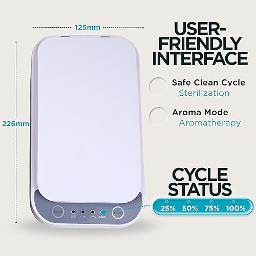 Miniatura 3 de Portable Phone Cleaning Box with Built-in LED Light  Multi-Purpose Organizer for Phones, Jewelry, Watches & Small Accessories  Compact Case with