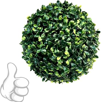 Garden Spheres Large Outdoor Round Dia 20in, Artificial Plant Topiary Ball Extra Large, Faux Boxwood Decorative Balls, Decorative Plant Ball Decor Artificial Grass Ball