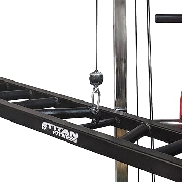 Titan Fitness Multi-Grip Cable Machine Attachment, Lat Pull Down Accessory, 30mm Knurled Grips, Three Neutral Grip Handle Placement
