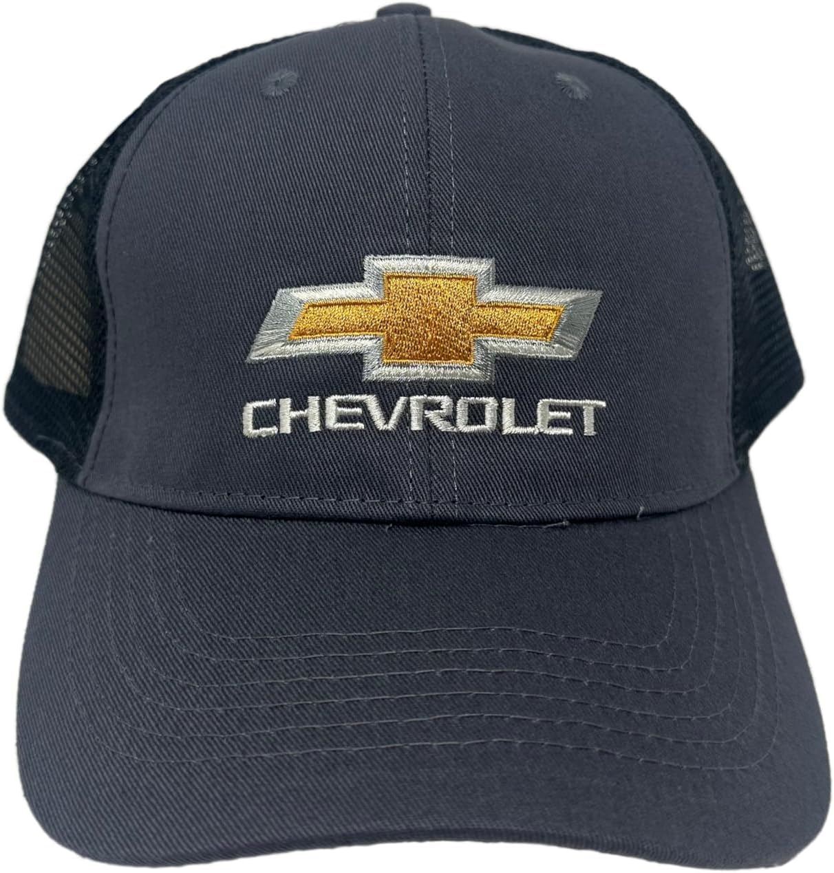 Chevrolet Snapback Hat - Mesh Back Chevy Cap - Charcoal Gray - Image 2