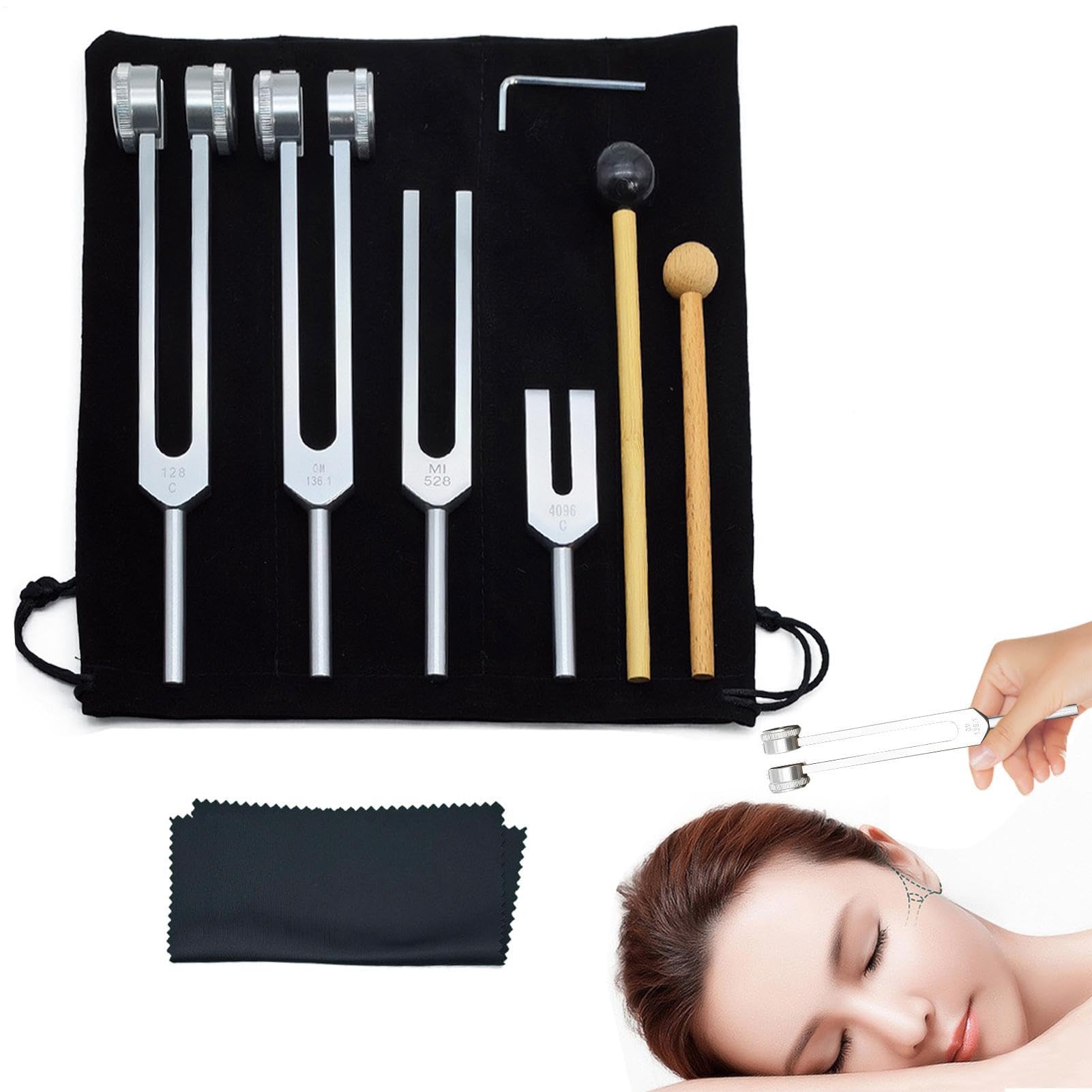 Diapason 128Hz, set di strumenti per la guarigione del suono, strumento multiuso per meditazione e yoga, per principianti ed esperti