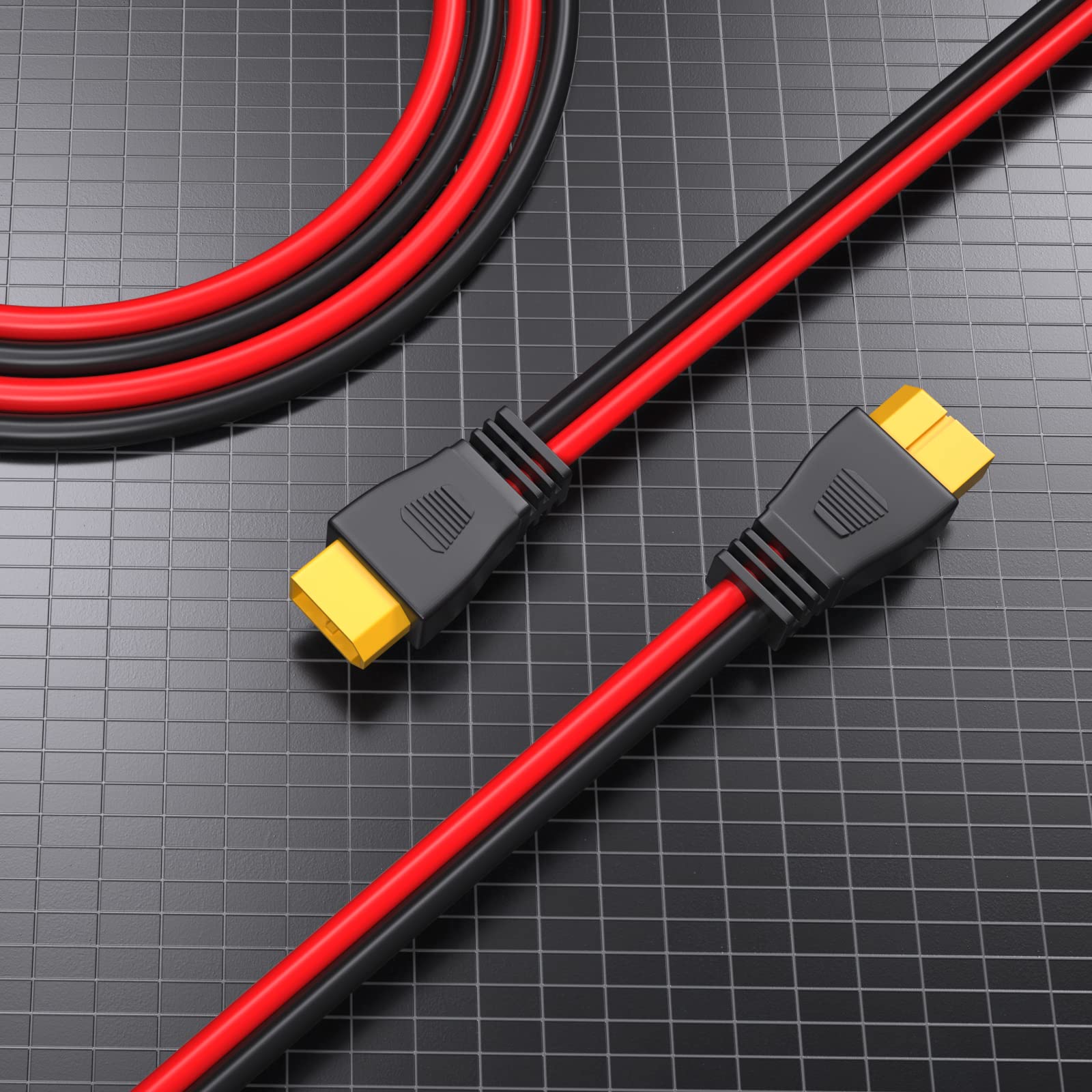 Câble de rallonge XT60 mâle vers femelle 12 AWG 3 m pour batterie RC, pack de batterie, générateur solaire, station d'alimentation portable et panneau solaire