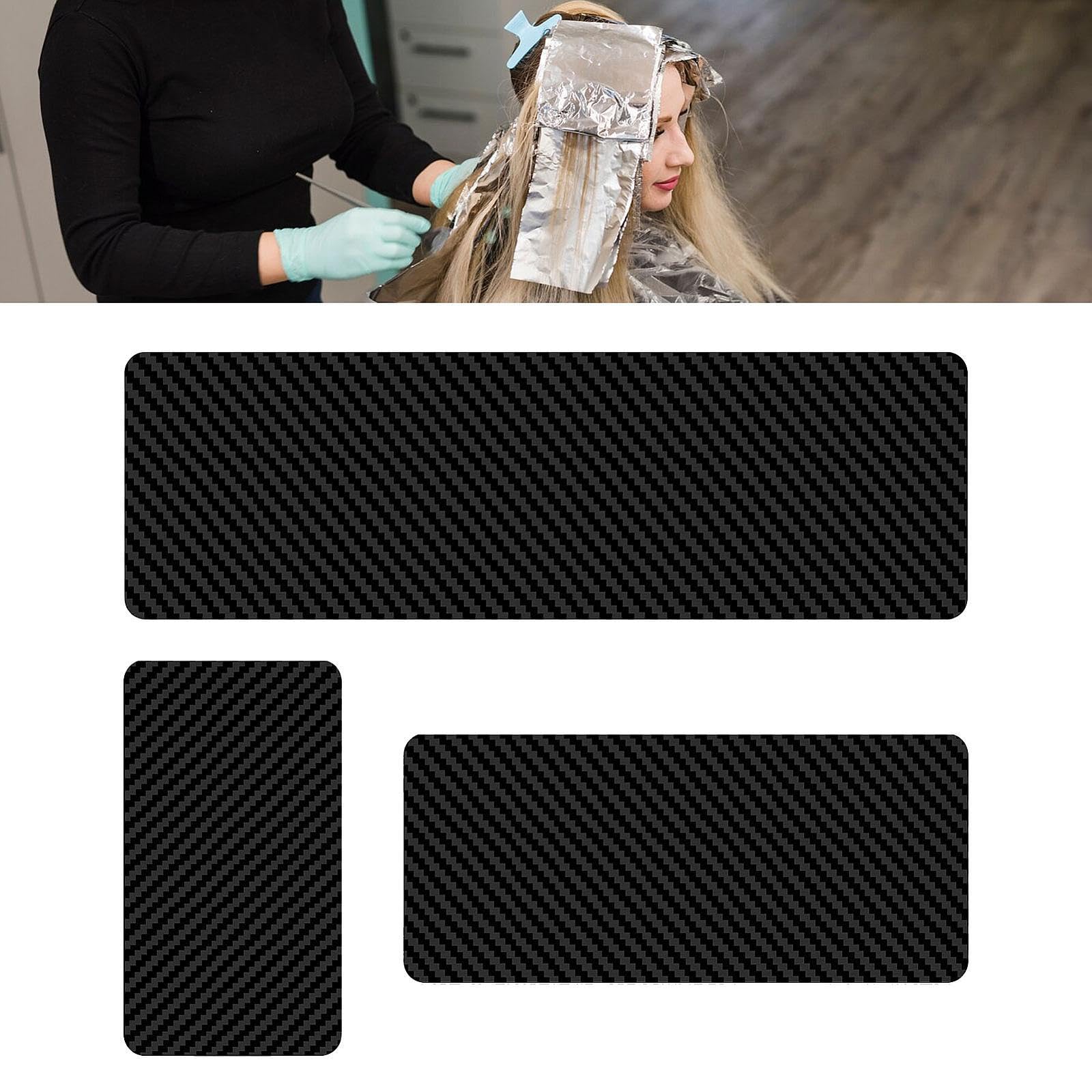 Colcolo 3x Tablas para Teñir El Cabello Tablas para Resaltar El Cabello Herramientas para Resaltar Paletas para Resaltar Kit de Balayage para Peluquería Salón, Negro