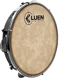 Pandeiro 10" Abs Preto 6 Afin Plat Inx Ferragem Cromada Cabra