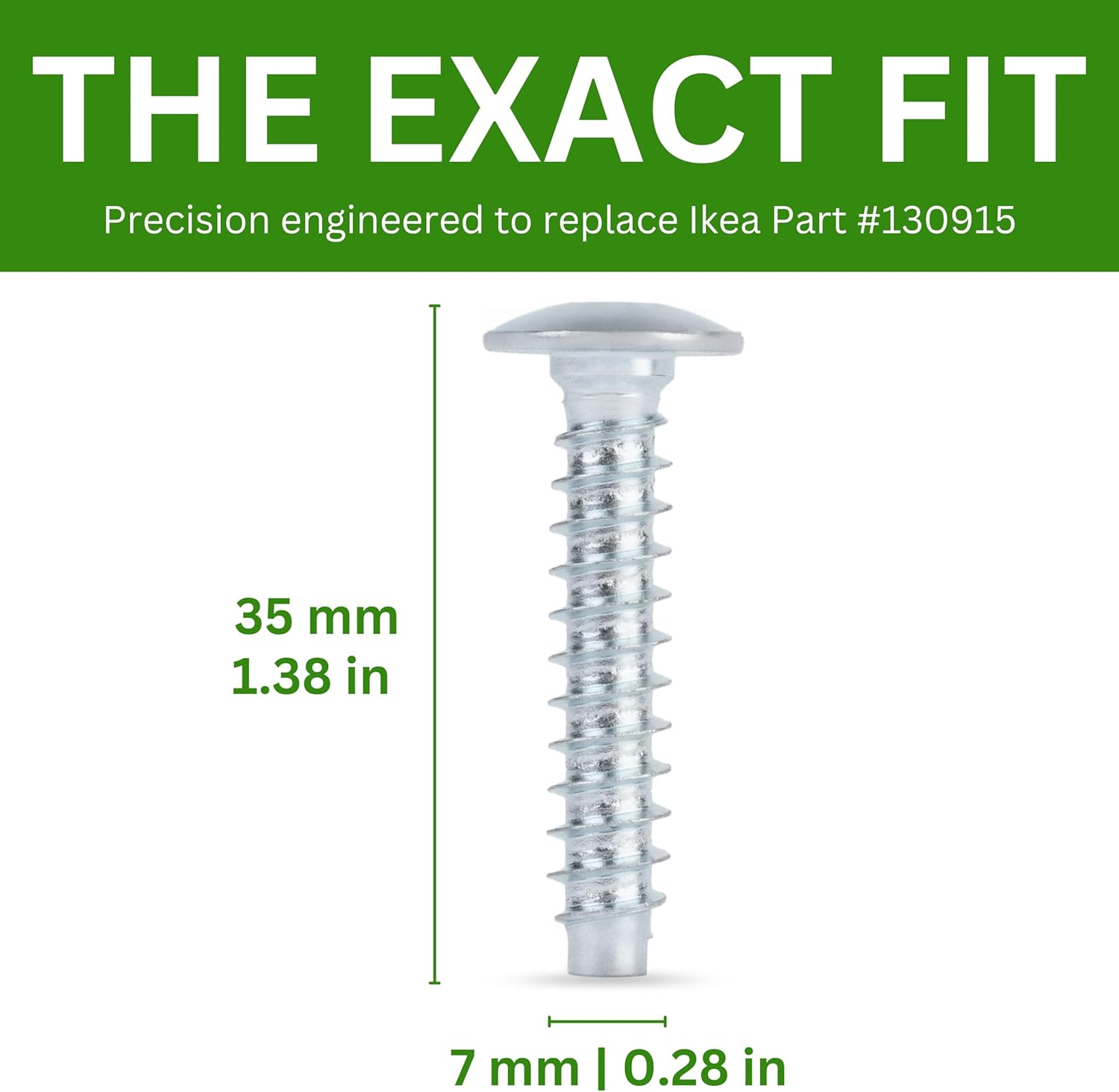 Diagram showing the dimensions of the screw: 35mm length and 7mm diameter.