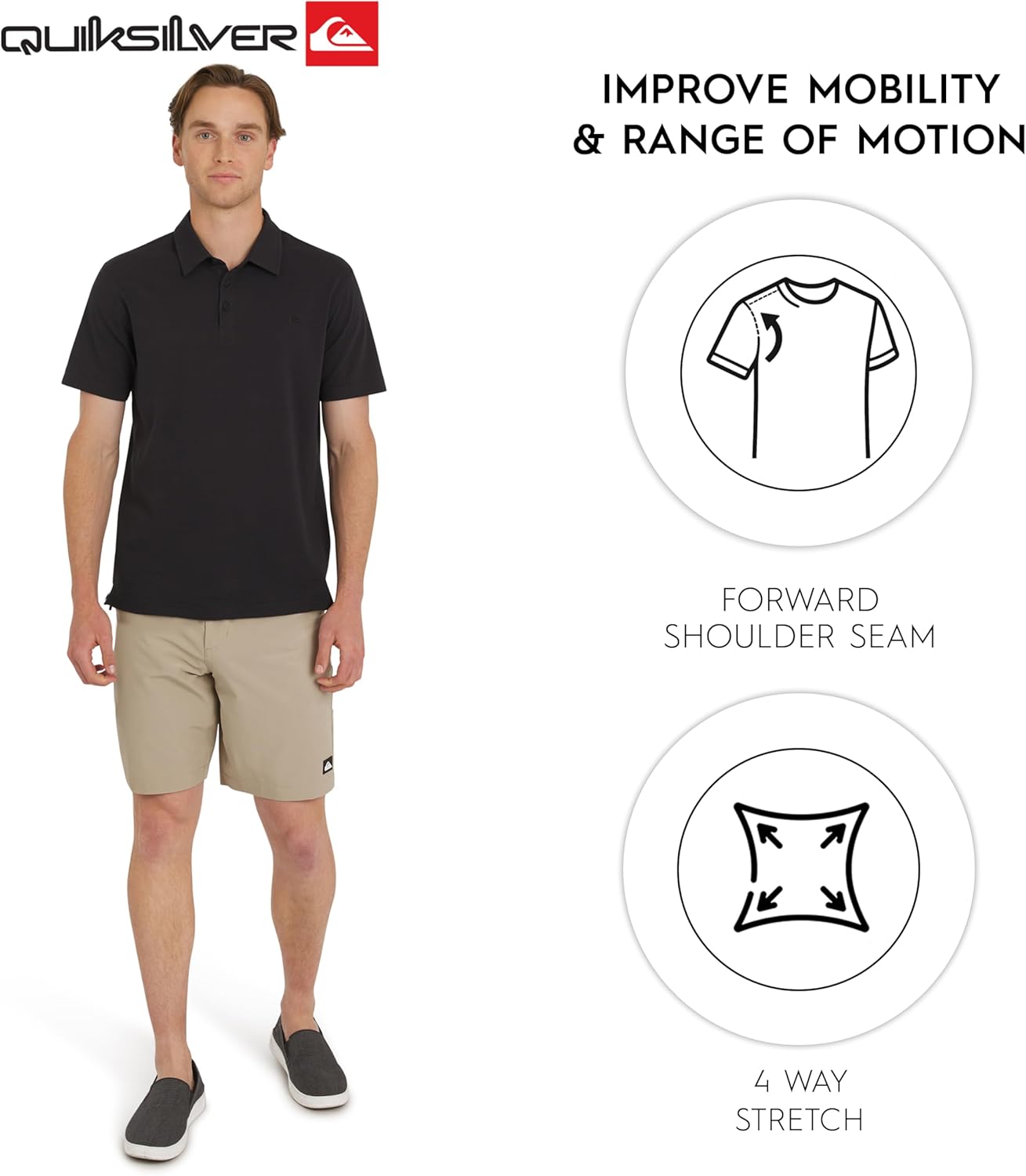 Quiksilver Men's Regular Fit Premium Soft Short Sleeve Oxford Polo Shirt - Image 6