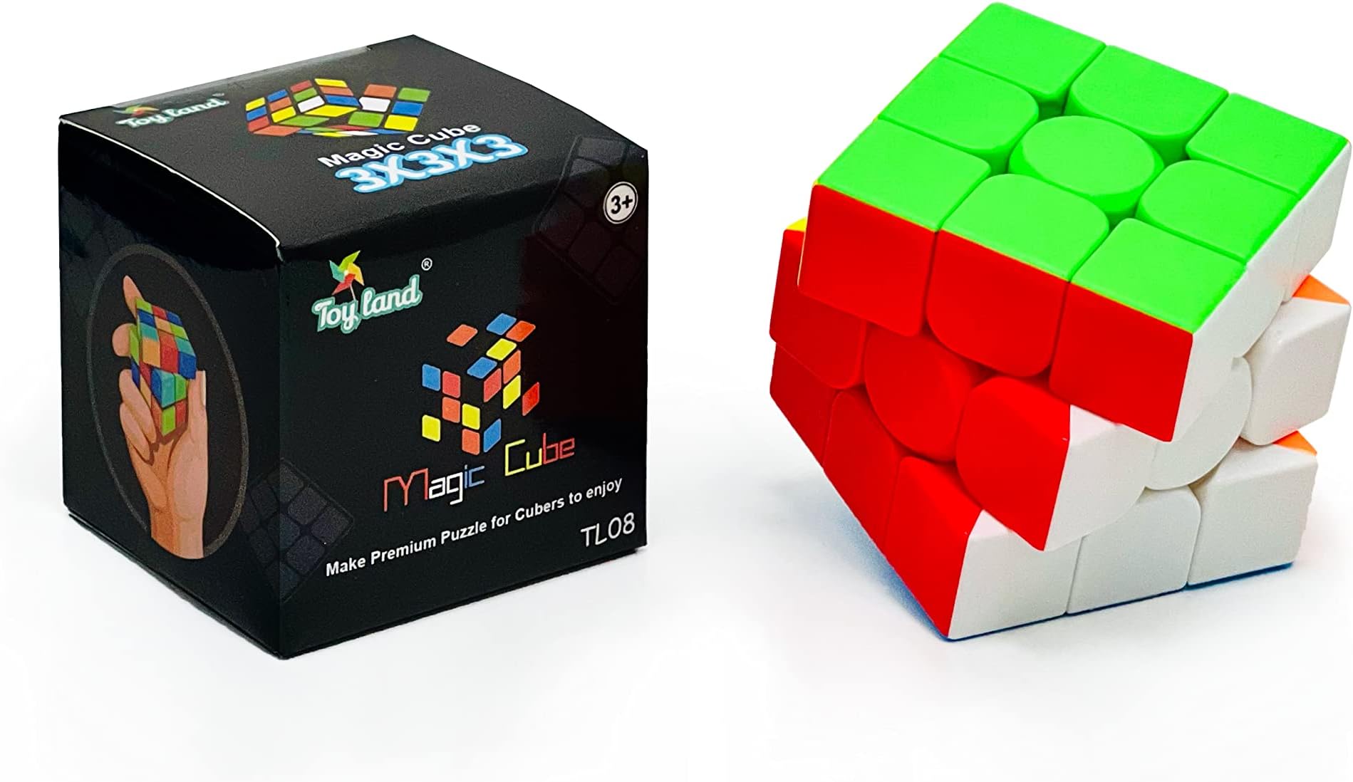 Toy Land Speed Cube Profession 3x3x3 Speed Cube - Fast Smooth Turning - Solid Durable & Sticker less Frosted, Best 3D Puzzle Magic Toy