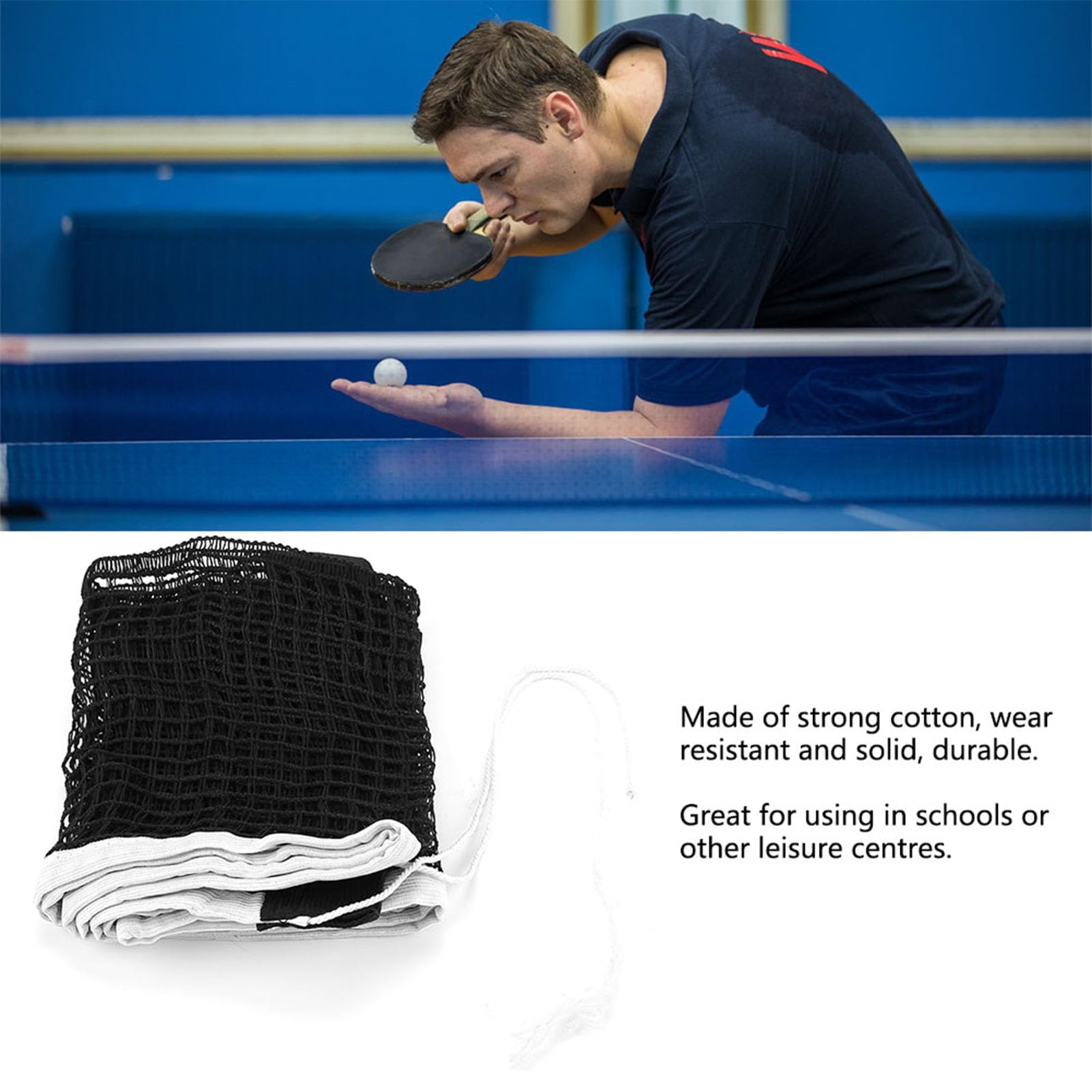 Tafeltennis batjes 4x stuks met een tafel netje set - 8720276704113