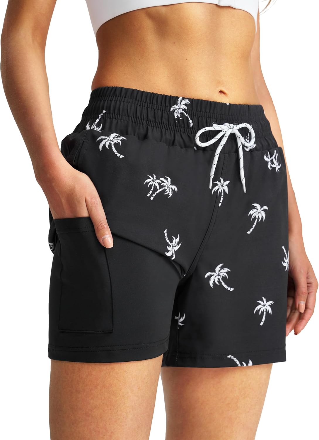 Women's 3''/5''/7'' Swim Board Shorts Quick Dry Beach Shorts with Liner Pockets Swimsuits Bottoms Trunks for Women