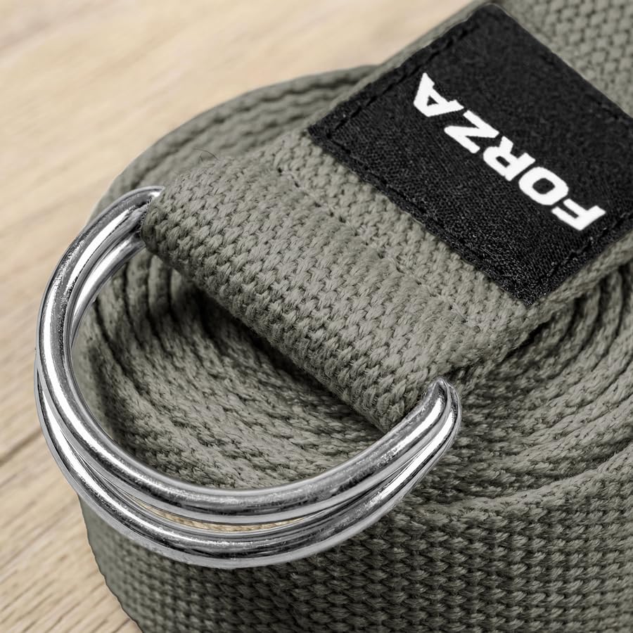 FORZA Yoga Essentials Bundle - Tappetino da yoga antiscivolo in PU + blocchi EVA + cinghia regolabile + cinghia per il trasporto - Set completo per yoga e pilates e flessibilità per casa e studio