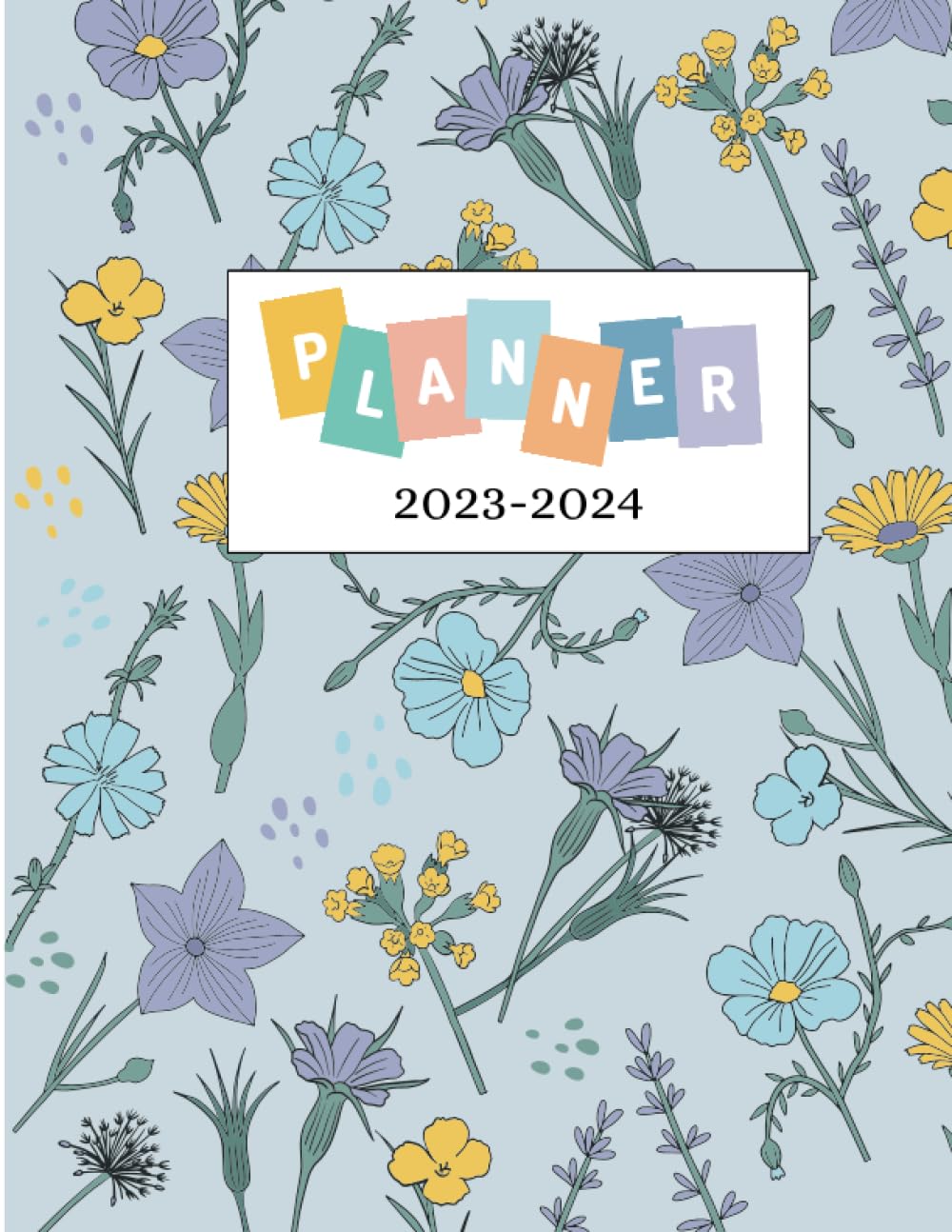 Teacher Planner Printable 2023 2024, Teacher Lesson Calendar, Wildflower Weekly Monthy Planner, Gift ideas from Husband Son Daughter