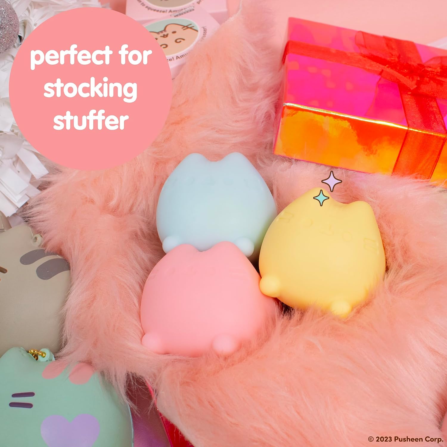 Hamee SquiSHU Pusheen the Cat Pull Stretchy Dough Fidget Squishy Sensory Toy - Soft Squeeze Ball Calming, Soothing, and Relaxing Gift for Kids, Adults - 1 Pc. (Mystery - Blind Box)