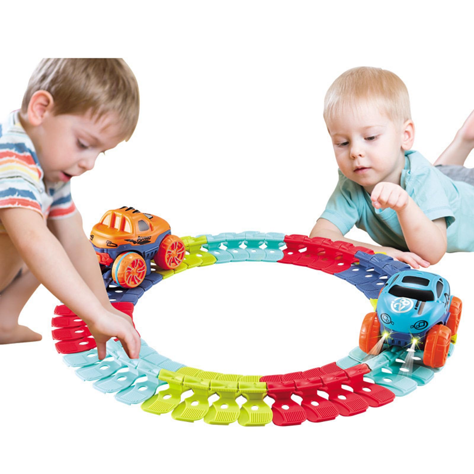 Car Racing Track Circuito Auto Bambino 184 Pezzi Pista Macchinine Giochi Bambini 3 Anni Luminosa Elettriche Auto Giocattolo Flessibile Pista Macchinine Macchinine Giocattolo per Bambini 3 4 5 6 Anni