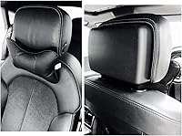 Vista 4 de DS. DISTINCTIVE STYLE Almohada De Cuello De Coche 2 Piezas De Cuero De La PU Almohada De Viaje Para El Reposo De La Cabeza Soporte Del Cuello Para