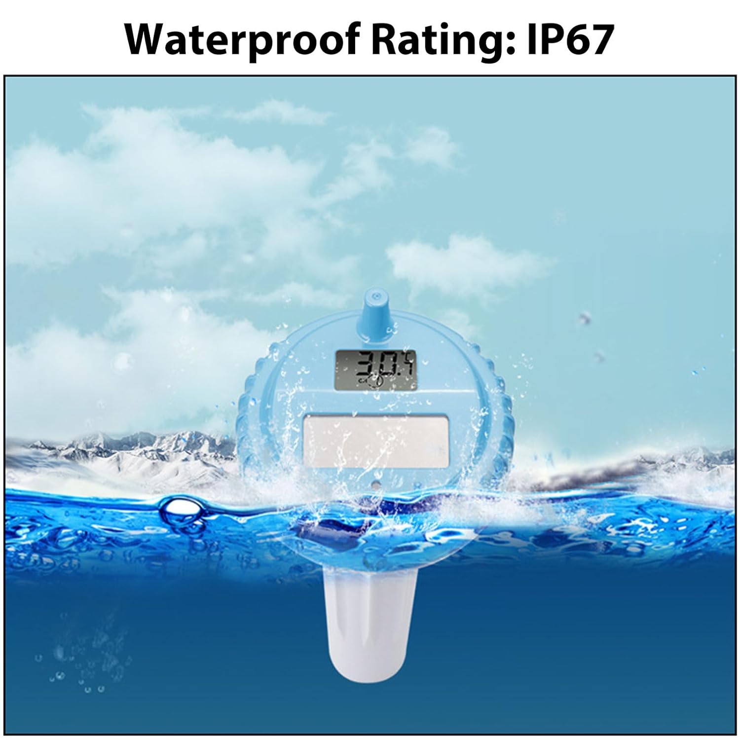 Floating Pool Thermometer Accurate Temperature Monitor Energy Saving Indoor Outdoor Display for Pool Management IP67 Impermeable