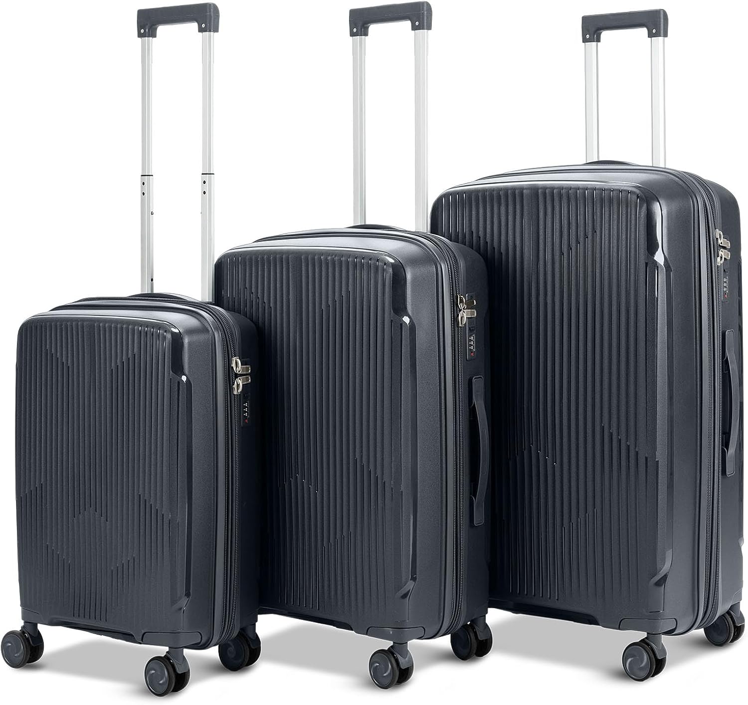 Nazhura Luggage Set, 3-Piece Hardside Suitcase Set, 20-inch Carry On, 24-inch, 28-inch Luggage