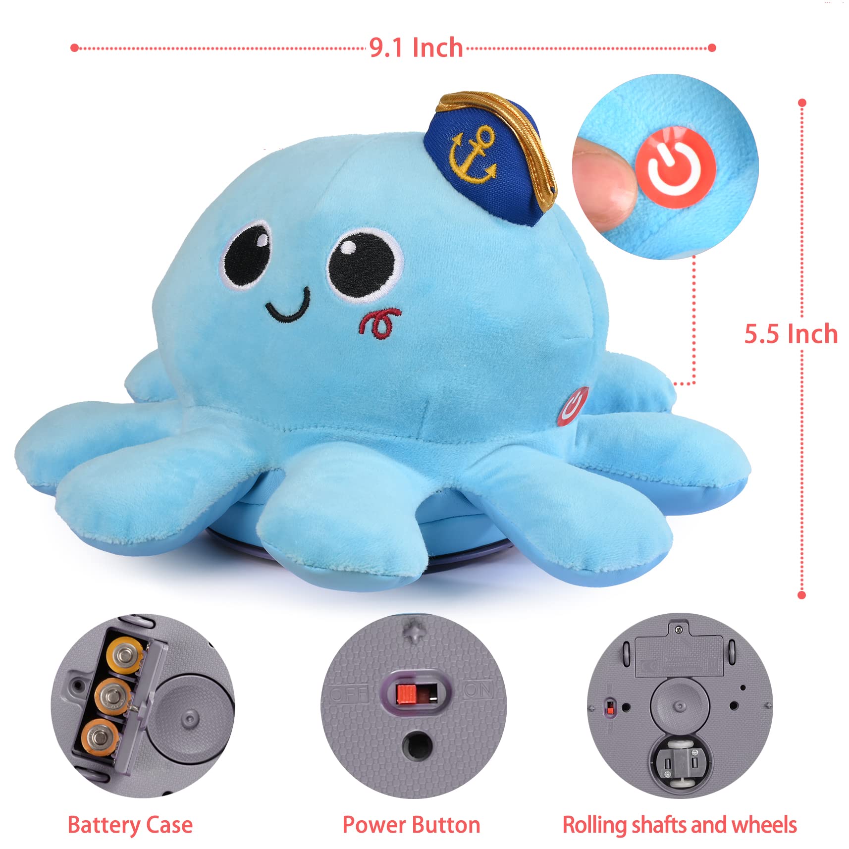 Juguete Pulpo Reversible Mgi Peluche Pulpo Pulpos Reversibles Con