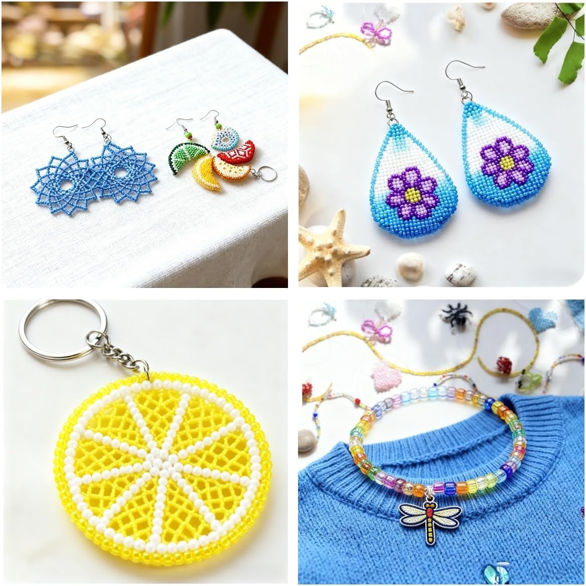 2000pcs Glass Seed Beads, 2mm Mini Bracelet Crafts Glass Bugle Beads for DIY Jewelry, Embroidery, Bracelet Making Kits,Orange - Image 7