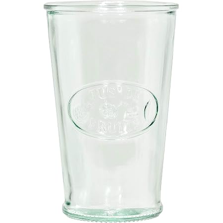 Amici Home Italian Recycled Green Milk Glasses - Set Of 6, 13oz Euro Style Tumblers