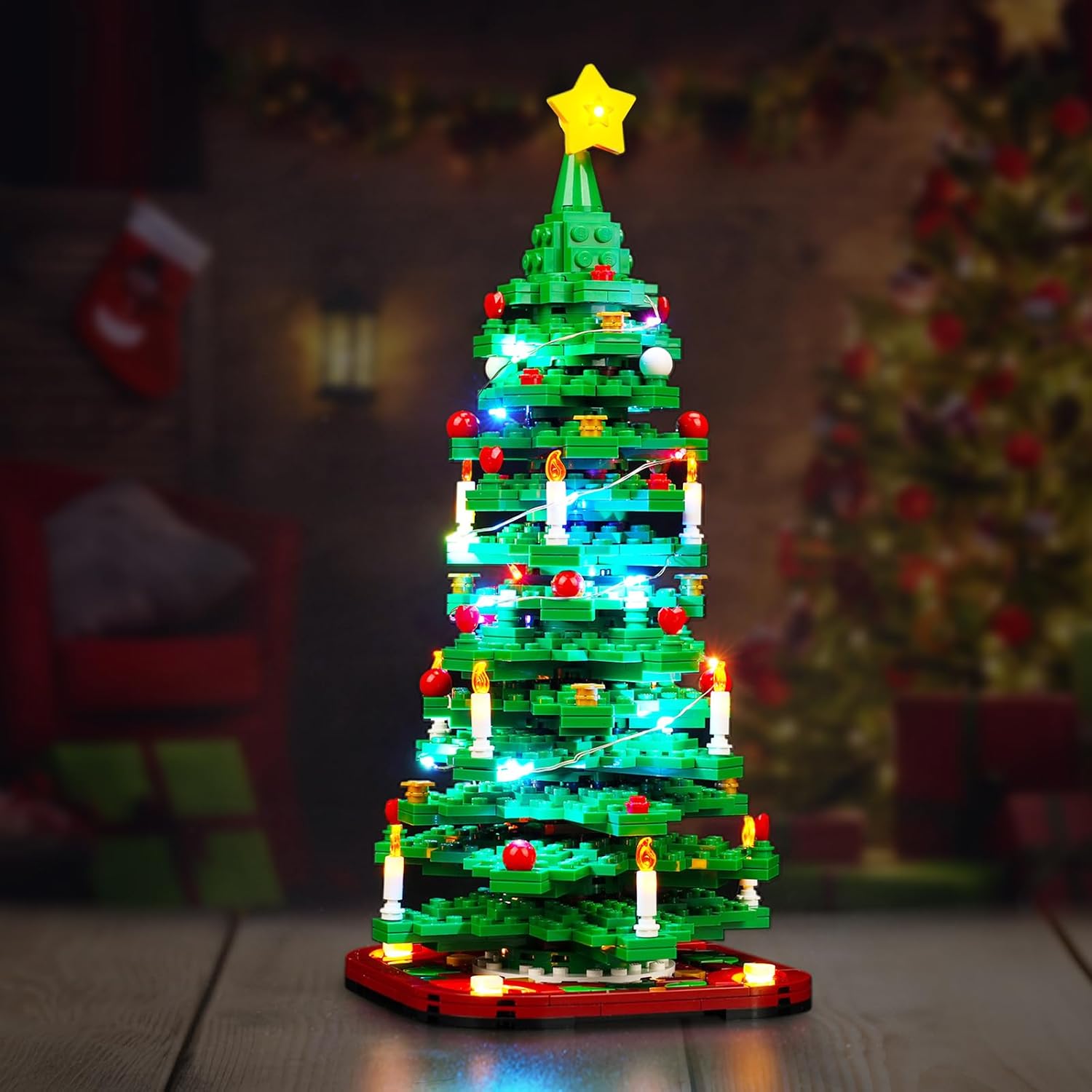 Upgraded Led Light Kit Compatible with Lego Christmas Tree Building Set, Compatible with Lego 40573, Gift Idea for Boys, Girls and Kids (Model Not Included)