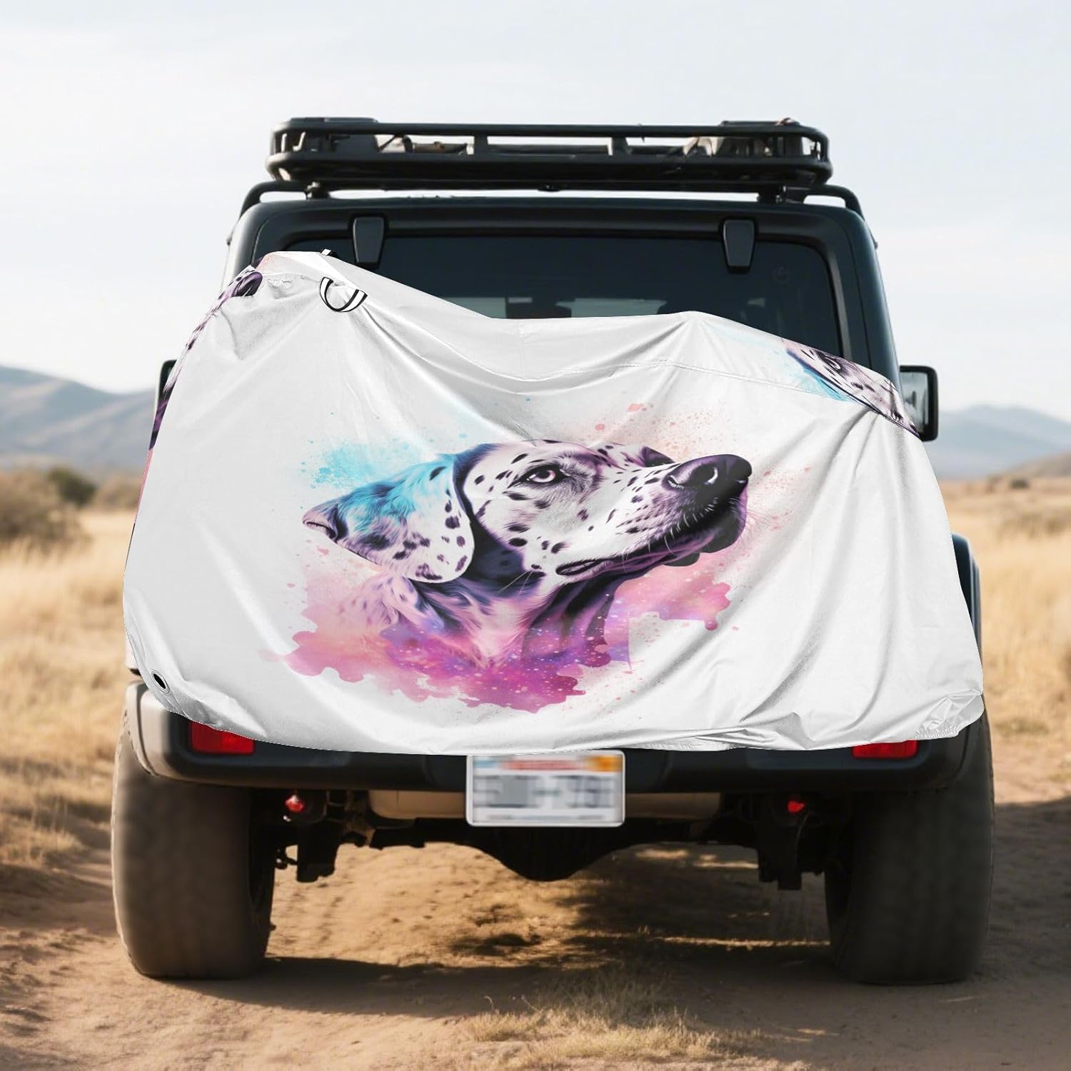 ALAZA Dalmatian Dog Bike Cover Waterproof Outdoor Ebike Bicycle Covers Tarp Protection for 1/2 Bikes, Sun UV Dust Wind Proof