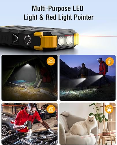 Miniatura 6 de Cargador solar, cargador portátil inalámbrico de 42800 mAh con entrada y salida USB-C, carga rápida QC3.0 de 15 W, 4 puertos, batería para